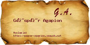 Gáspár Agapion névjegykártya